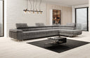 Designer corner sofa Maxi with sleeping and folding function in Corduroy