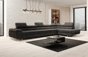 Designer corner sofa Maxi with sleeping and folding function in Corduroy