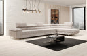 Designer corner sofa Maxi with sleeping and folding function in Corduroy