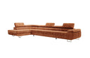 Designer corner sofa Maxi with sleeping and folding function in Corduroy