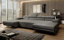 Designer Sofa Calvera U mit Schlaf- und Klappfunktion in Bouclé