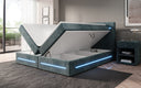 Boxspring bed Lara with storage and LED in corduroy