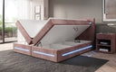 Boxspring bed Lara with storage and LED in corduroy