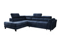 Designer corner sofa Kira with sleeping and fold-out function