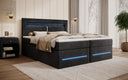 Minera Box Spring Bed with LED, USB, and Storage