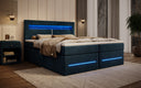 Minera Box Spring Bed with LED, USB, and Storage