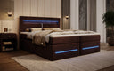 Minera Box Spring Bed with LED, USB, and Storage