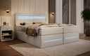 Minera Box Spring Bed with LED, USB, and Storage
