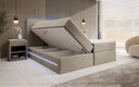 Voyage Boxspring Bed with LED and Storage in Velvet