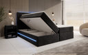 Voyage Boxspring Bed with LED and Storage in Velvet