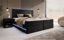 Voyage Boxspring Bed with LED and Storage in Velvet
