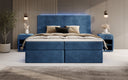 Voyage Boxspring Bed with LED and Storage in Velvet