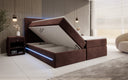 Voyage Boxspring Bed with LED and Storage in Velvet