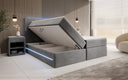 Voyage Boxspring Bed with LED and Storage in Velvet
