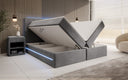 Voyage Boxspring Bed with LED and Storage in Velvet