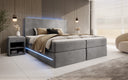 Voyage Boxspring Bed with LED and Storage in Velvet