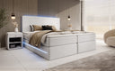 Voyage Boxspring Bed with LED and Storage in Velvet