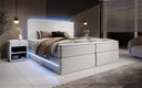 Voyage Boxspring Bed with LED and Storage in Velvet