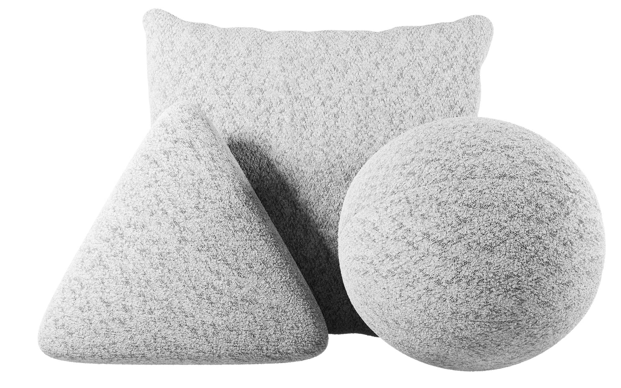 Decorative Pillow Set Gava/Sphere/Nook in Bouclé
