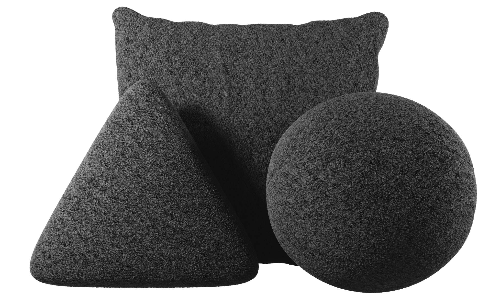 Decorative Pillow Set Gava/Sphere/Nook in Bouclé