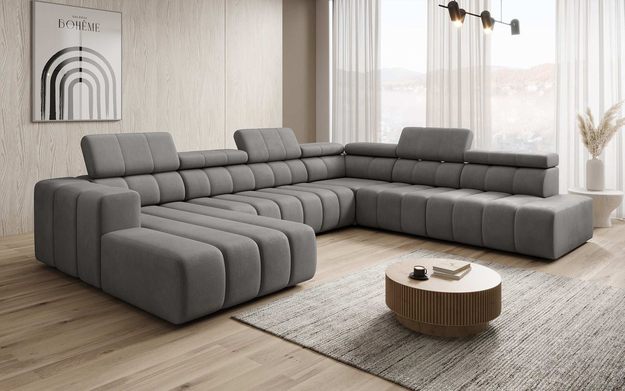 Designer Sofa Aurora Maxi with Electric Seat Extension