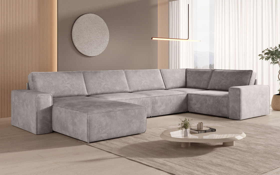 Modulare Sofalandschaft U Yuma aus Cord