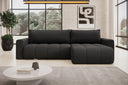 Designer corner sofa Venezia with sofa bed function and storage space
