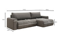 Designer corner sofa Venezia with sofa bed function and storage space