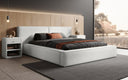Designer Upholstered Bed Ophelia in Bouclé with Storage