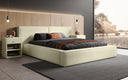 Designer Upholstered Bed Ophelia in Bouclé with Storage