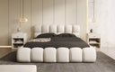 Designer upholstered bed Boston fabric with storage