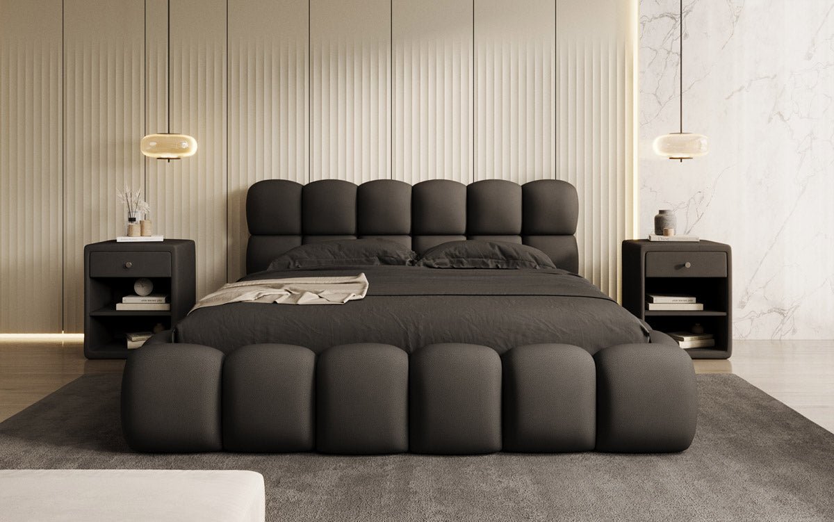 Designer Polsterbett Boston Stoff mit Stauraum