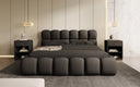 Designer upholstered bed Boston fabric with storage