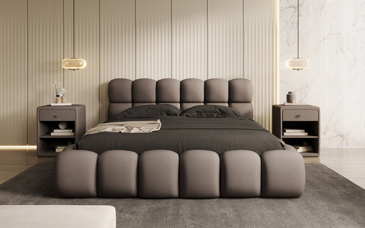 Designer Polsterbett Boston Stoff mit Stauraum