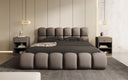 Designer upholstered bed Boston fabric with storage