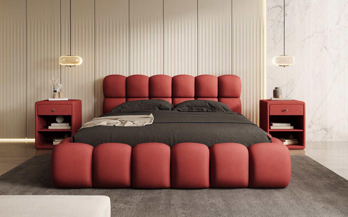 Designer Polsterbett Boston Stoff mit Stauraum