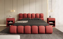 Designer upholstered bed Boston fabric with storage