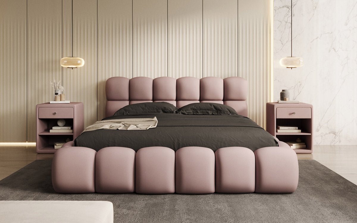 Designer Polsterbett Boston Stoff mit Stauraum
