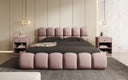 Designer upholstered bed Boston fabric with storage