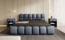 Designer upholstered bed Boston fabric with storage