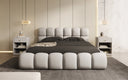 Designer upholstered bed Boston fabric with storage