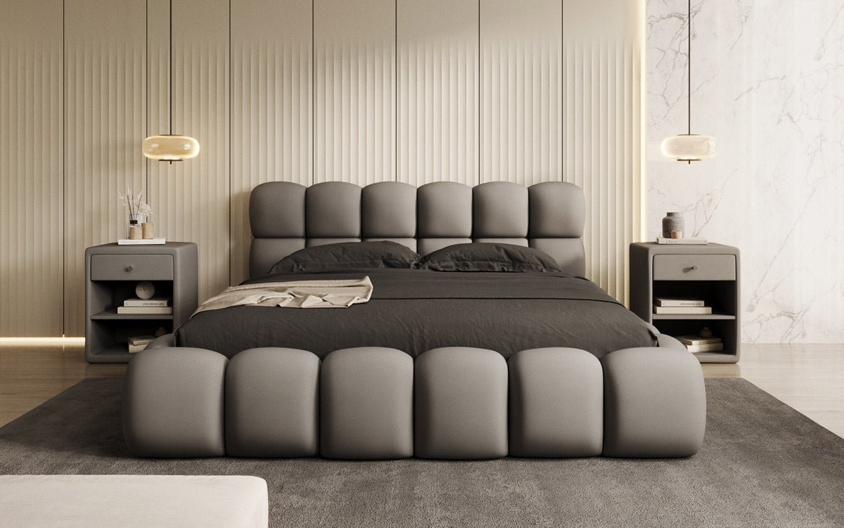 Designer Polsterbett Boston Stoff mit Stauraum