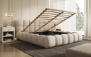 Designer upholstered bed Boston fabric with storage