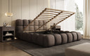 Designer upholstered bed Boston fabric with storage