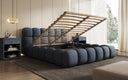 Designer upholstered bed Boston fabric with storage