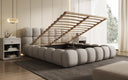 Designer upholstered bed Boston fabric with storage