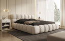 Designer upholstered bed Boston fabric with storage