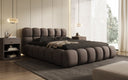 Designer upholstered bed Boston fabric with storage