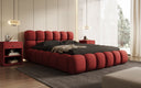 Designer upholstered bed Boston fabric with storage