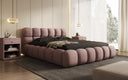 Designer upholstered bed Boston fabric with storage